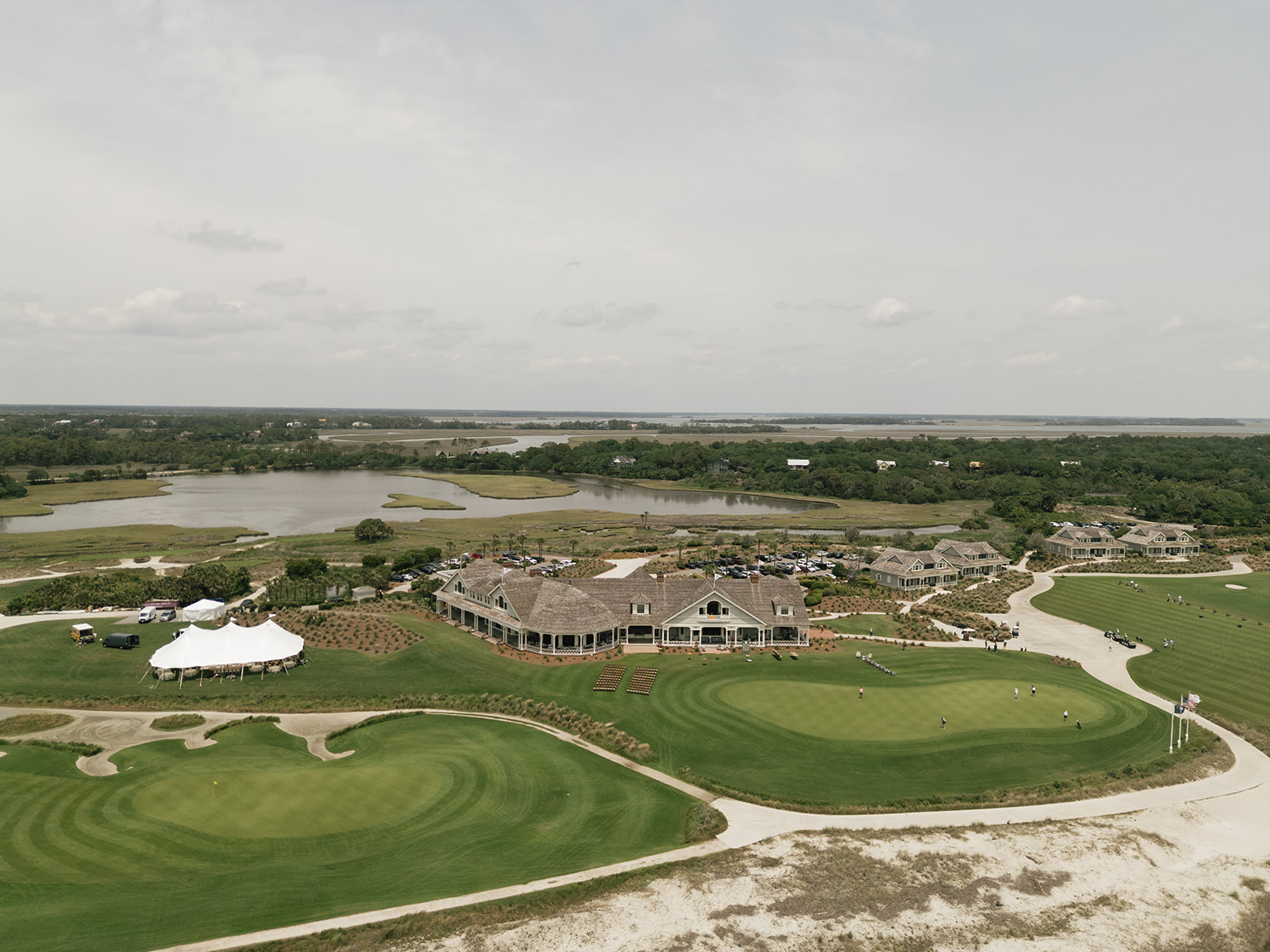 Luxury Kiawah Island wedding at The Ocean Course with sweeping Atlantic views and a tented reception