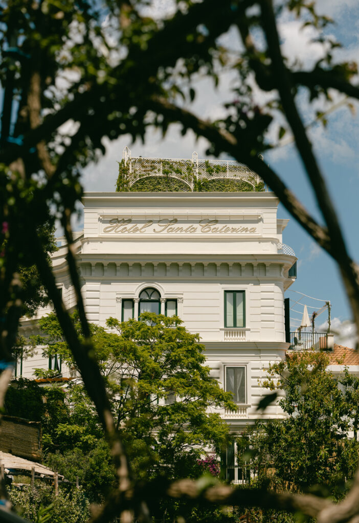 Romantic Italian wedding celebration at Hotel Santa Caterina with an intimate terrace reception