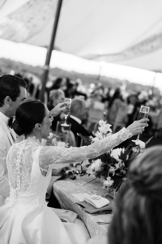 Wedding with Marsh-view reception space at The Dunlin, Auberge Resorts, on the Kiawah River